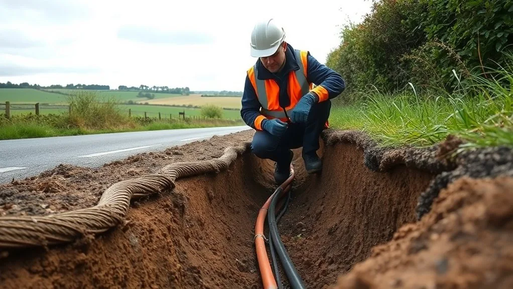 Underground Cable Installation in Folkestone | Buried Power & Data Lines